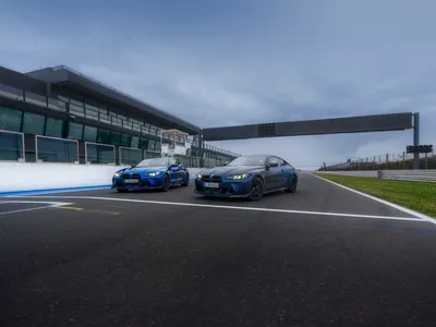 Moody Two Wallpaper Cars Wallpaper 4K 10841x8131 Two, Bmw, M4, Cs, Edition, Vr46, Cars, On, Wet, Racetrack, Under, Cloudy, Gray, Landscape, 4k