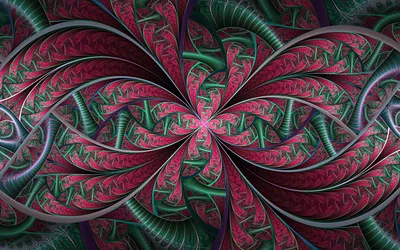 Abstract Fractal Design Abstract Wallpaper 4K 1920x1200 Hd, Desktop, Wallpaper, Featuring, An, Abstract, Fractal, Design, Intertwining, Green, Pink, Patterns, Brown, Ultrawide, Full HD