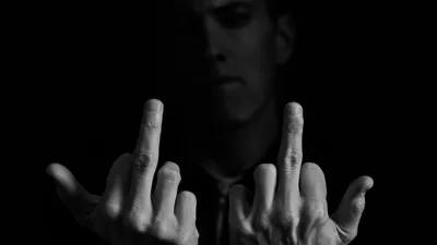 Black White Eminem Him Defiant Black/Dark Wallpaper 4K 1924x1080 A, Striking, Black, And, White, Hd, Wallpaper, Featuring, Eminem, Showing, Him, Defiant, Gray, Ultrawide, Full HD