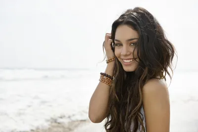 Radiant Vanessa Wallpaper Cars Wallpaper 4K 1920x1280 Vanessa, Hudgens, Smiles, At, The, Beach, Her, Long, Hair, Flowing, Wind, Capturing, White, Landscape, Full HD