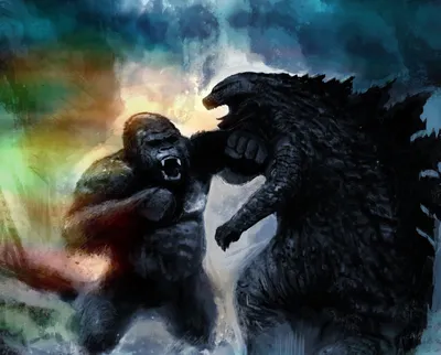 Godzilla Monsterverse King Abstract Wallpaper 4K 1920x1547 Godzilla, (monsterverse), King, Kong, Movie, Vs., Desktop, Gray, White, Square, Full HD
