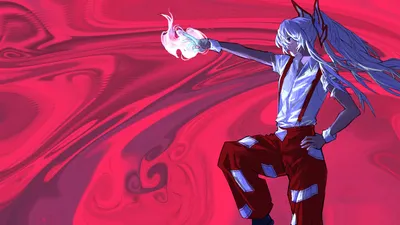 Anime Fujiwara Mokou Touhou Abstract Wallpaper 4K 2866x1612 Anime, Hd, Desktop, Wallpaper, Featuring, Fujiwara, No, Mokou, Touhou, Depicted, Long, Hair, Red, Ultrawide, QHD