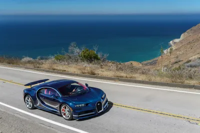Misty Chiron Wallpaper Cars Wallpaper 4K 4096x2732 A, Stunning, Bugatti, Chiron, Supercar, Drives, Along, Scenic, Coastal, Road, Clear, Blue, Gray, Landscape, 4k