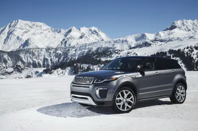 Sleek Silver Wallpaper Nature Wallpaper 4K 4096x2731 A, Silver, Land, Rover, Range, Evoque, Parked, Snowy, Landscape, Surrounded, Majestic, Mountains, White, 4k