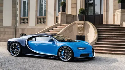 Misty Sleek Wallpaper Cars Wallpaper 4K 7680x4320 Hd, Desktop, Wallpaper:, Featuring, A, Sleek, Blue, Bugatti, Chiron, Supercar, Parked, Front, Gray, Ultrawide, 4k