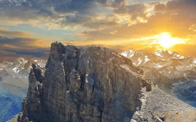 Radiant Dramatic Wallpaper Nature Wallpaper 4K 2560x1600 Hd, Pc, Desktop, Wallpaper, Featuring, A, Dramatic, Mountain, Peak, Under, Vibrant, Sunset, Gray, Ultrawide, QHD