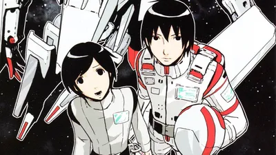 Nagate Tanikaze Izana Shinatose Space Wallpaper 4K 1920x1080 Hd, Wallpaper, Featuring, Nagate, Tanikaze, And, Izana, Shinatose, Knights, Sidonia, Set, Against, White, Ultrawide, Full HD