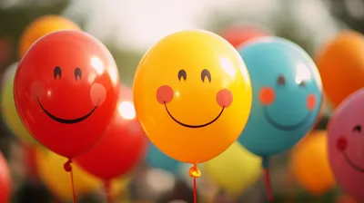 Colorful Balloons Cheerful Abstract Wallpaper 4K 2912x1632 Colorful, Balloons, With, Cheerful, Smiley, Faces, Evoke, Happiness, Joy, Vibrant, Captures, Essence, White, Ultrawide, QHD