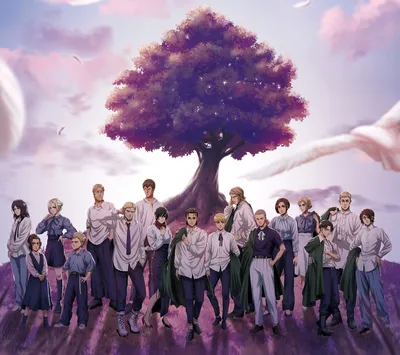 Serene Vibrant Wallpaper Nature Wallpaper 4K 10001x8886 A, Vibrant, 8k, Ultra, Hd, Wallpaper:, Featuring, Characters, Anime, Attack, Titan, Standing, White, Square, 4k