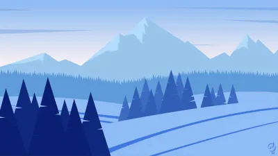 Bold Minimalist Wallpaper Nature Wallpaper 4K 3840x2160 Minimalist, Artistic, Winter, Landscape, Of, Snow-covered, Mountains, And, Pine, Silhouettes, Rendered, Ultra, Gray, Pink, Ultrawide, 4k