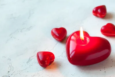 Epic Romantic Wallpaper Abstract Wallpaper 4K 5616x3744 A, Romantic, Setting, Featuring, Glowing, Heart-shaped, Candle, Surrounded, Small, Red, Heart, Decorations, White, Landscape, 4k
