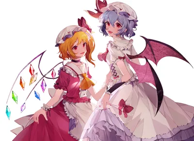 Dark Flandre Wallpaper Abstract Wallpaper 4K 3800x2777 Flandre, Scarlet, Remilia, Anime, Touhou, Hd, Desktop, White, Gray, Landscape, QHD