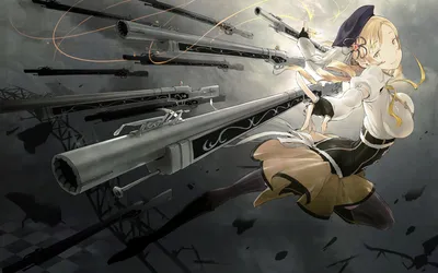 Mami Tomoe Puella Fantasy Wallpaper 4K 1920x1200 Hd, Desktop, Wallpaper, Featuring, Mami, Tomoe, From, (puella, Magi, Madoka, Magica), Gray, White, Ultrawide, Full HD