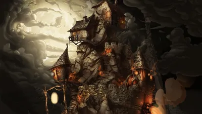 Fantasy Cityscape Intricately House Inspired World Wallpaper 4K 2560x1440 A, Fantasy, Cityscape, Featuring, An, Intricately, Designed, House, Inspired, Video, Game, Whispered, White, Ultrawide, QHD