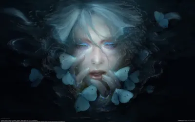 Fantasy Themed Mystical Fantasy Wallpaper 4K 2560x1600 A, Fantasy-themed, Hd, Pc, Desktop, Wallpaper, Featuring, Mystical, Woman, Surrounded, Glowing, Blue, Gray, Ultrawide, QHD