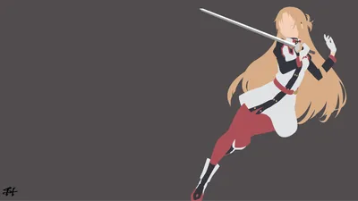 Minimalist Anime Asuna Minimal Wallpaper 4K 3840x2161 Minimalist, 4k, Ultra, Hd, Anime, Wallpaper, Featuring, Asuna, Yuuki, Sword, Art, Online, Brown, Ultrawide