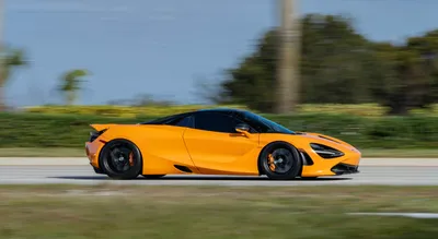 Orange Mclaren Sports Car Profile Cars Wallpaper 4K 4982x2730 Orange, Mclaren, Sports, Car, In, Profile, Speeding, Along, Road, Blurred, Countryside, Ultra, Gray, Ultrawide, 4k