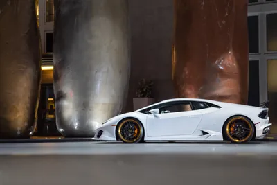 Vibrant White Wallpaper Cars Wallpaper 4K 6000x4000 White, Lamborghini, Sports, Car, Parked, By, Sculptural, Columns, Night, Ultra, Desktop, Gray, Landscape, 4k