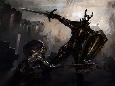 Vivid Dramatic Wallpaper Games Wallpaper 4K 1600x1200 A, Dramatic, Scene, From, The, Video, Game, Dark, Souls, Featuring, Fierce, Battle, Gray, White, Landscape