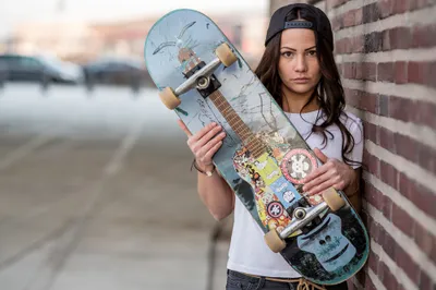 Epic Skateboard Wallpaper Abstract Wallpaper 4K 2000x1333 Skateboard, Brown, Eyes, Depth, Of, Field, Brunette, Woman, Model, Desktop, White, Gray, Ultrawide, Full HD