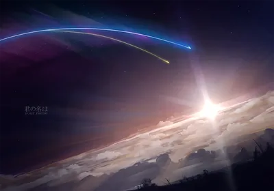 Radiant Anime Wallpaper Nature Wallpaper 4K 1920x1344 Hd, Anime, Desktop, Wallpaper, Featuring, A, Beautiful, Sky, Vibrant, Colors, Your, Name, Black, Landscape, Full HD
