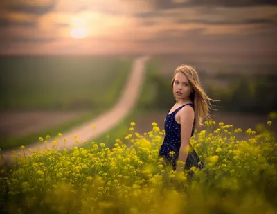 Vivid Little Wallpaper Nature Wallpaper 4K 2048x1584 A, Little, Girl, Stands, Amidst, Vibrant, Flower, Field, Sunset, Captured, Serene, Photography, Brown, Gray, Pink, Square, Full HD
