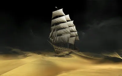 Misty Majestic Wallpaper Fantasy Wallpaper 4K 1920x1200 A, Majestic, Ship, Sails, Across, Vast, Golden, Desert, Blending, Elements, Fantasy, Otherworldly, Purple, Orange, Ultrawide, Full HD