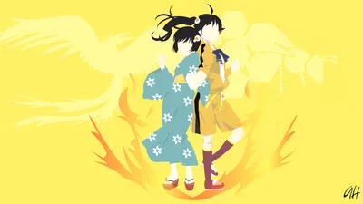 Bright Minimalist Wallpaper Minimal Wallpaper 4K 1920x1080 Minimalist, Hd, Anime, Desktop, Wallpaper, Featuring, Tsukihi, Araragi, Karen, Nisemonogatari, Vibrant, Yellow, White, Ultrawide, Full HD