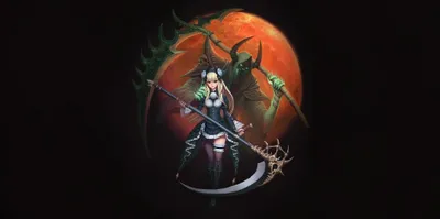 Blonde Grim Reaper Space Wallpaper 4K 4500x2240 4K, Ultra, Hd, Pc, Desktop, Wallpaper, Blonde, Grim, Reaper, Heterochromatic, Eyes, Wielding, Orange, Ultrawide