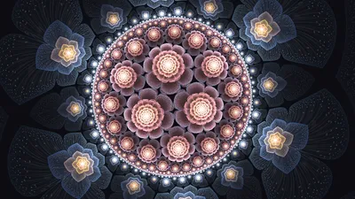 Misty Abstract Wallpaper Abstract Wallpaper 4K 1920x1080 Hd, Desktop, Wallpaper, Featuring, An, Abstract, Fractal, Design, Intricate, Glowing, Floral, Patterns, Gray, Brown, Ultrawide, Full HD