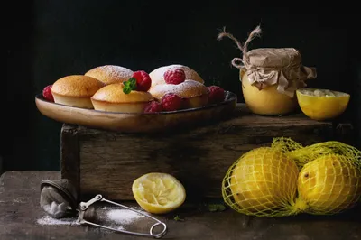 Crisp Fruit Wallpaper Abstract Wallpaper 4K 4904x3270 Fruit, Raspberry, Cake, Lemon, Food, Still, Life, Hd, Desktop, Brown, White, Orange, Landscape, 4k