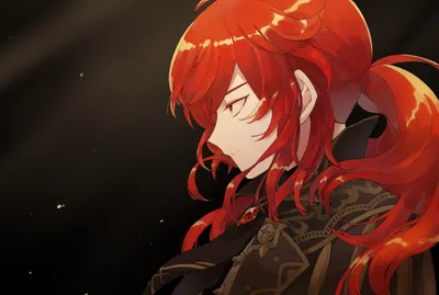 Diluc Genshin Impact Red Black/Dark Wallpaper 4K 2500x1684 Hd, Pc, Desktop, Wallpaper, Of, Diluc, From, (genshin, Impact), Red-haired, Noble, Ornate, Brown, Red, Landscape, Full HD