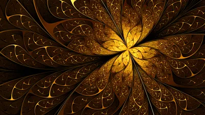Golden Abstract Fractal Design Abstract Wallpaper 4K 1920x1080 Hd, Pc, Desktop, Wallpaper, Featuring, A, Golden, Abstract, Fractal, Design, Intricate, Swirling, Brown, Orange, Ultrawide, Full HD