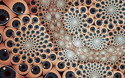 Misty Vibrant Wallpaper Abstract Wallpaper 4K 1920x1200 A, Vibrant, Psychedelic, Fractal, Pattern, With, Intricate, Repeating, Circular, Shapes, Warm, Tones, Gray, Ultrawide, Full HD