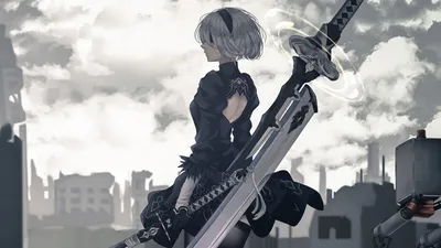 Yorha Type Nier Automata Black/Dark Wallpaper 4K 1920x1080 Hd, Wallpaper, Of, Yorha, No.2, Type, B, From, Nier, Automata, She, Has, White, Ultrawide, Full HD