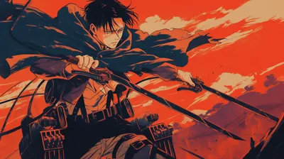 Anime Levi Ackerman Attack Abstract Wallpaper 4K 2912x1632 Hd, Anime, Wallpaper, Featuring, Levi, Ackerman, From, Attack, Titan, Dynamic, Action, Pose, Red, Ultrawide, QHD
