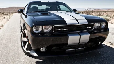 Bold Close Wallpaper Cars Wallpaper 4K 1920x1080 Close-up, Of, A, Black, Dodge, Challenger, Vehicle, With, White, Racing, Stripes, Desert, Ultrawide, Full HD