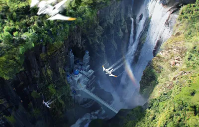 Moody Fantasy Wallpaper World Wallpaper 4K 1920x1223 Hd, Fantasy, Desktop, Wallpaper, Featuring, A, Vibrant, City, Built, Around, Towering, Waterfall, White, Ultrawide, Full HD