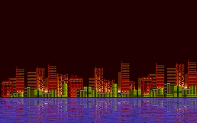 Pixelated Cityscape Sonic World Wallpaper 4K 1920x1200 Hd, Desktop, Wallpaper, Featuring, A, Pixelated, Cityscape, From, Sonic, Hedgehog, Vibrant, Reflections, Brown, Ultrawide, Full HD