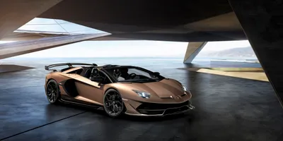 Moody Brown Wallpaper Cars Wallpaper 4K 5700x2850 Brown, Lamborghini, Aventador, Svj, Supercar, Parked, Beneath, A, Modern, Concrete, Canopy, Sea, White, Ultrawide, 4k