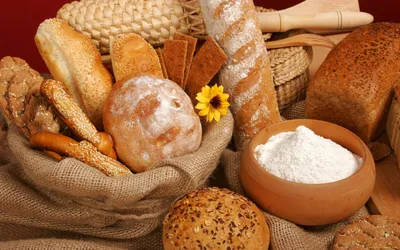 Various Breads Bowl Abstract Wallpaper 4K 1920x1200 Hd, Desktop, Wallpaper, Featuring, Various, Breads, A, Bowl, Flour, Baking, Ingredients, Arranged, Brown, Gray, Ultrawide, Full HD