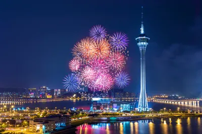 Cityscape Chinese Skyline Night Illuminated World Wallpaper 4K 2000x1333 Hd, Cityscape, Wallpaper, Of, A, Chinese, Skyline, At, Night, Illuminated, Colorful, Fireworks, Gray, Brown, Ultrawide, Full HD