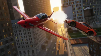 Crew Red Plane Car Cars Wallpaper 4K 2060x1159 Hd, Wallpaper, From, The, Crew, 2, Featuring, A, Red, Plane, Car, Racing, White, Ultrawide, Full HD