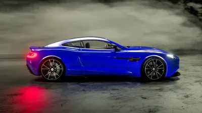 Epic Profile Wallpaper Cars Wallpaper 4K 3840x2160 Profile, Of, A, Blue, Aston, Martin, Vanquish, Grand, Tourer, Supercar, Smoky, Studio, Gray, Ultrawide, 4k