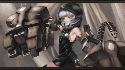 Anime Strength Black Black/Dark Wallpaper 4K 1920x1080 Anime, Hd, Desktop, Wallpaper, Of, Strength, From, Black, Rock, Shooter, Armored, Girl, Gray, Ultrawide, Full HD