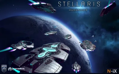 Spacecraft Game Stellaris Logo Humanoids Space Wallpaper 4K 1920x1201 Hd, Desktop, Wallpaper, Featuring, Spacecraft, From, The, Game, Stellaris, Logo, Humanoids, Text, Gray, White, Ultrawide, Full HD