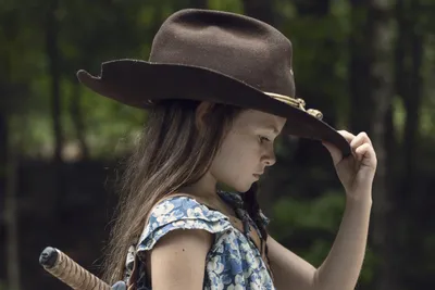 Judith Grimes Walking Abstract Wallpaper 4K 4500x3000 Judith, Grimes, The, Walking, Dead, Young, Girl, In, Cowboy, Hat, Clutching, Gray, Brown, Landscape, 4k