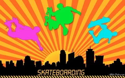 Serene Colorful Wallpaper World Wallpaper 4K 3500x2188 Colorful, Silhouettes, Of, Skateboarders, Leap, Against, A, Vibrant, Sunset, Backdrop, City, Skyline, Orange, Purple, Yellow, Ultrawide, QHD