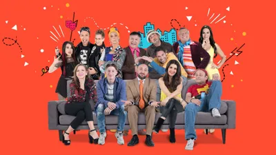 Vecinos Ensemble Seated Couch World Wallpaper 4K 3840x2160 4K, Ultra, Hd, Pc, Desktop, Wallpaper, Showing, The, Vecinos:, Ensemble, Seated, Couch, Red, Ultrawide