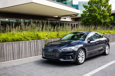 Black Coupe Modern Cars Wallpaper 4K 4096x2731 Black, Audi, A5, Coupe, Parked, By, A, Modern, Building, Sleek, Vehicle, Amid, Gray, White, Landscape, 4k